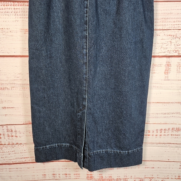 NWT Boden Cara Denim Paperbag Tie Midi Skirt - Picture 11 of 15